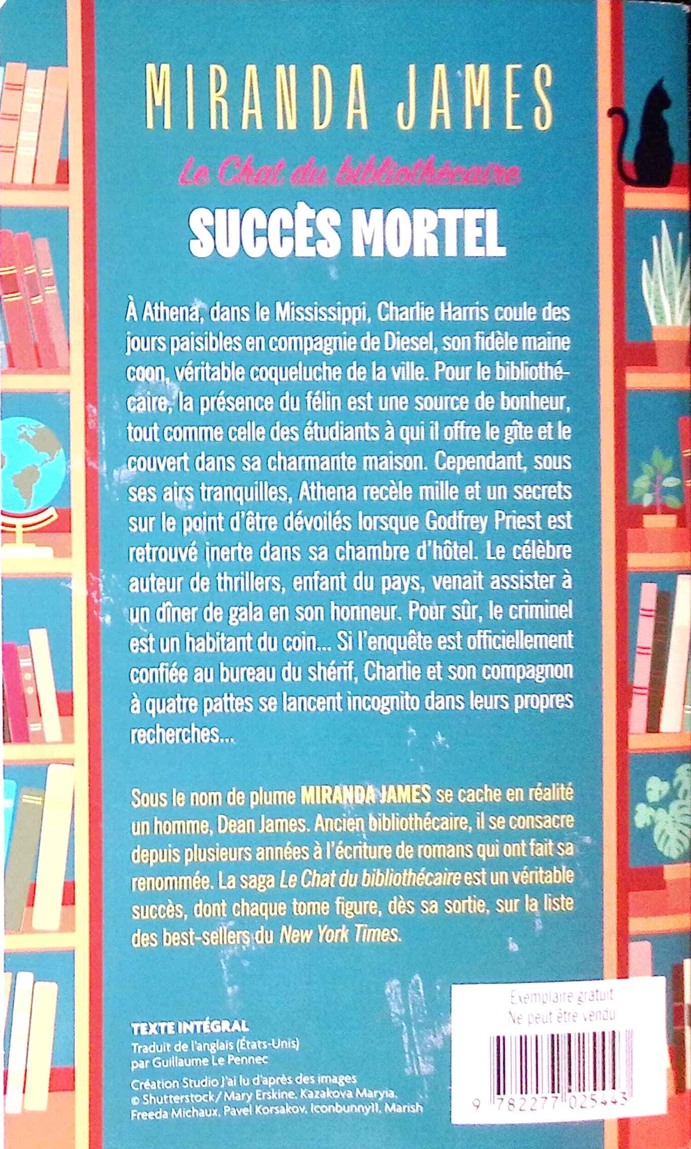 Le chat du bibliothéquaire SUCCÈ MORTEL : livres pas cher d'occasion, de seconde main de l'association Lire et Créer