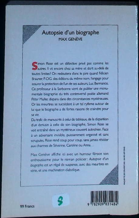 Autopsie d'un biographe : livres pas cher d'occasion, de seconde main de l'association Lire et Créer