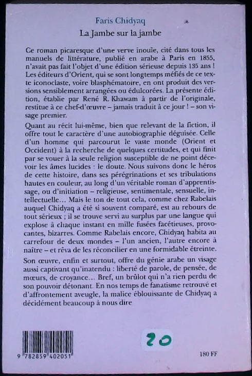 La jambe sur la jambe : livres pas cher d'occasion, de seconde main de l'association Lire et Créer