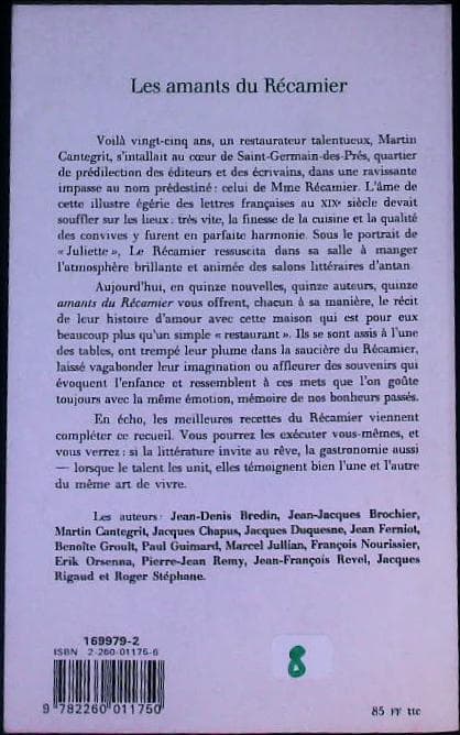 Les amants du Récamier : livres pas cher d'occasion, de seconde main de l'association Lire et Créer