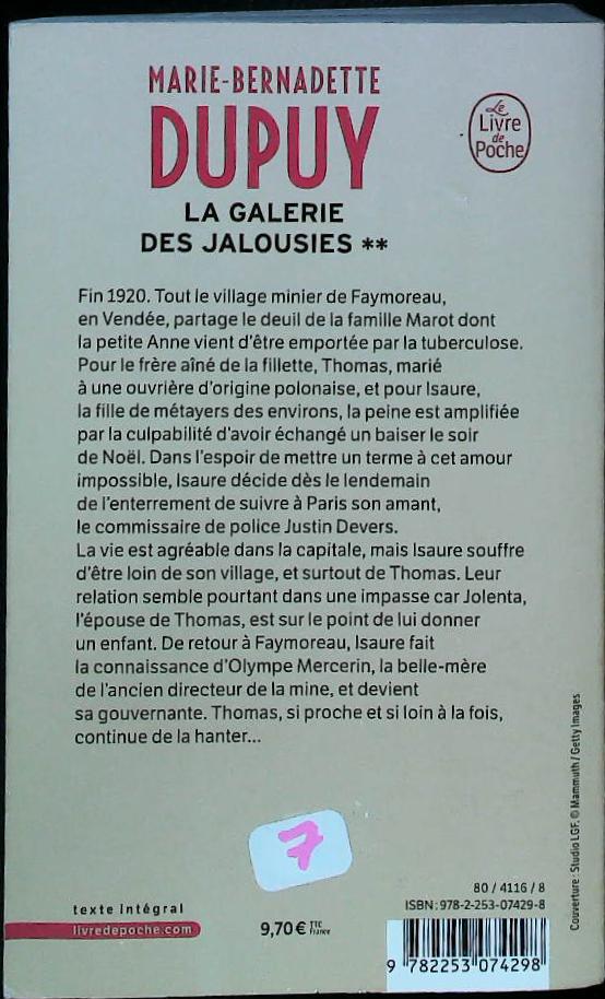 La galerie des jalousies,T2 : livres pas cher d'occasion, de seconde main de l'association Lire et Créer