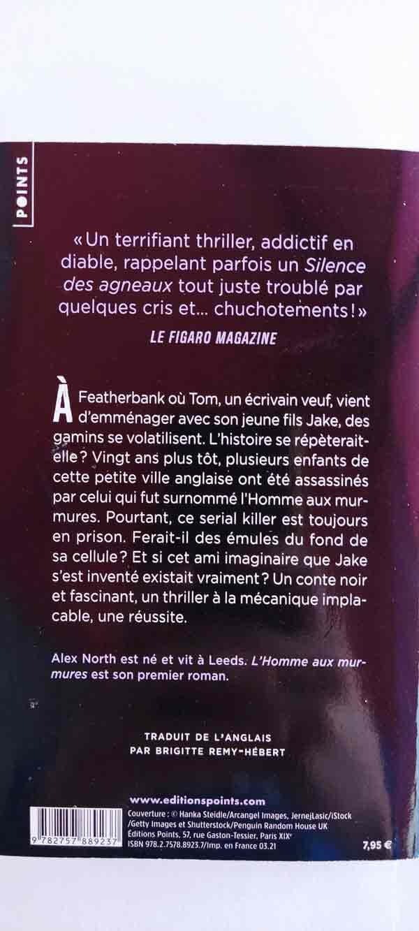 L'homme aux murmures : livres pas cher d'occasion, de seconde main de l'association Lire et Créer