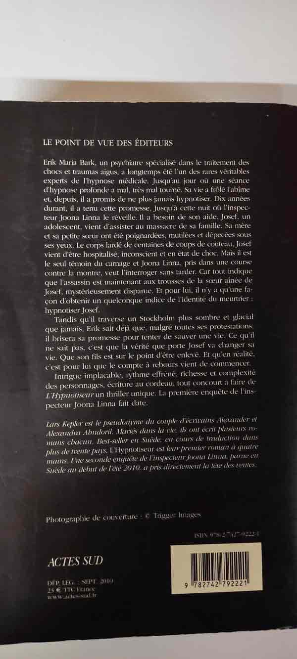 L'hypnotiseur : livres pas cher d'occasion, de seconde main de l'association Lire et Créer