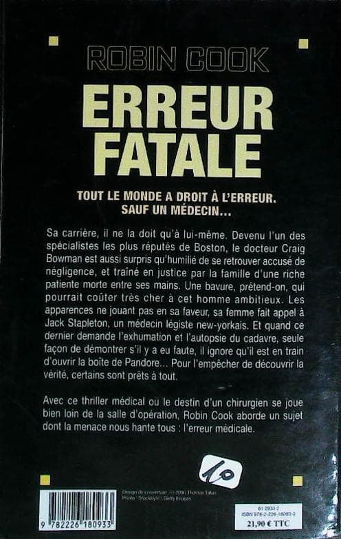 Erreur fatale : livres pas cher d'occasion, de seconde main de l'association Lire et Créer