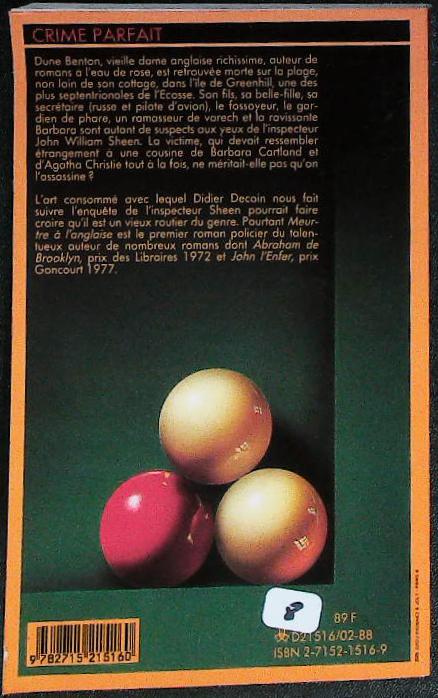 Meurtre à l'anglaise : livres pas cher d'occasion, de seconde main de l'association Lire et Créer