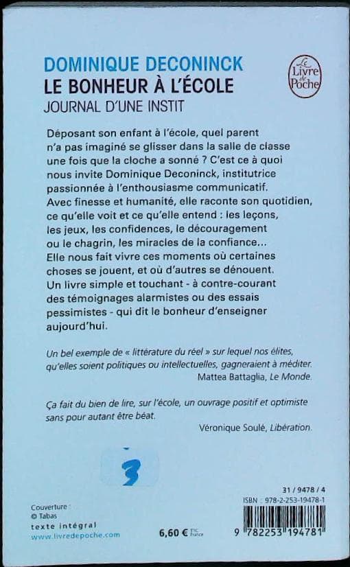 Le bonheur à l'école : livres pas cher d'occasion, de seconde main de l'association Lire et Créer