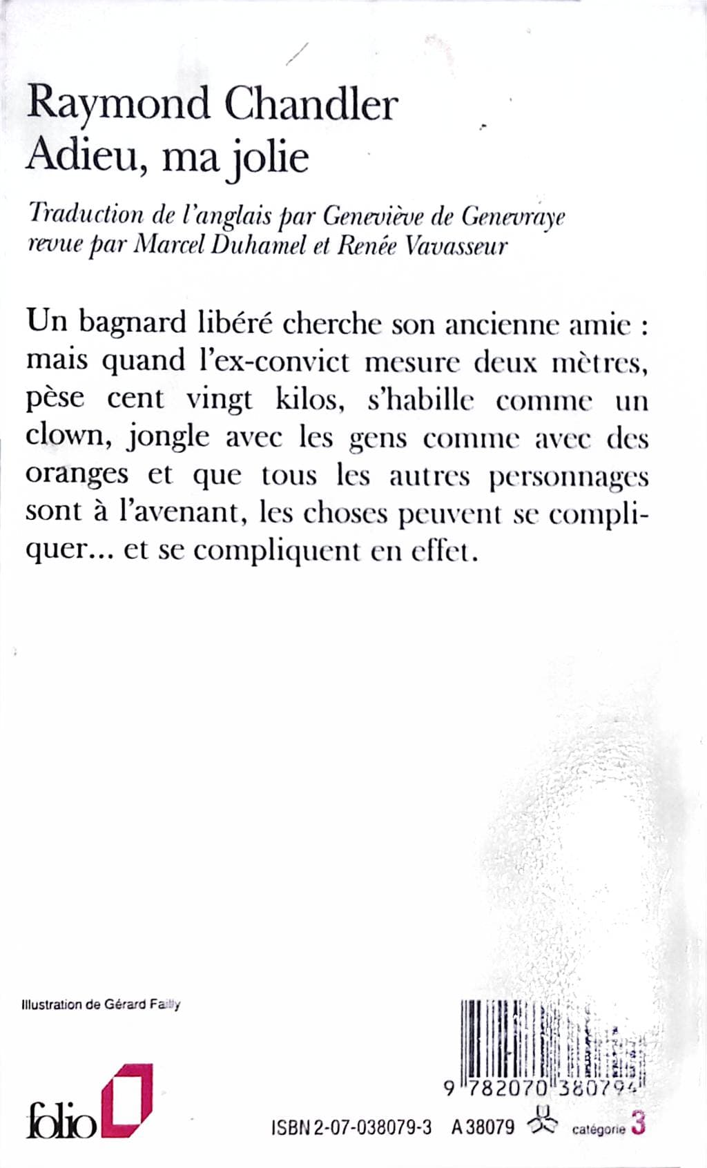 Adieu, ma jolie : livres pas cher d'occasion, de seconde main de l'association Lire et Créer
