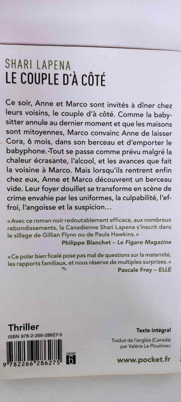 Le couple d'à côté : livres pas cher d'occasion, de seconde main de l'association Lire et Créer