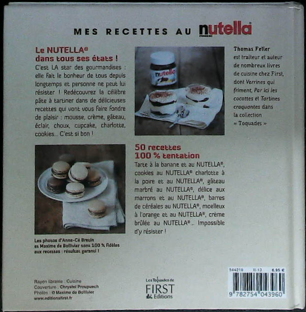 Mes recettes au nutella : livres pas cher d'occasion, de seconde main de l'association Lire et Créer
