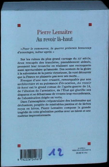 Au revoir là-haut : livres pas cher d'occasion, de seconde main de l'association Lire et Créer