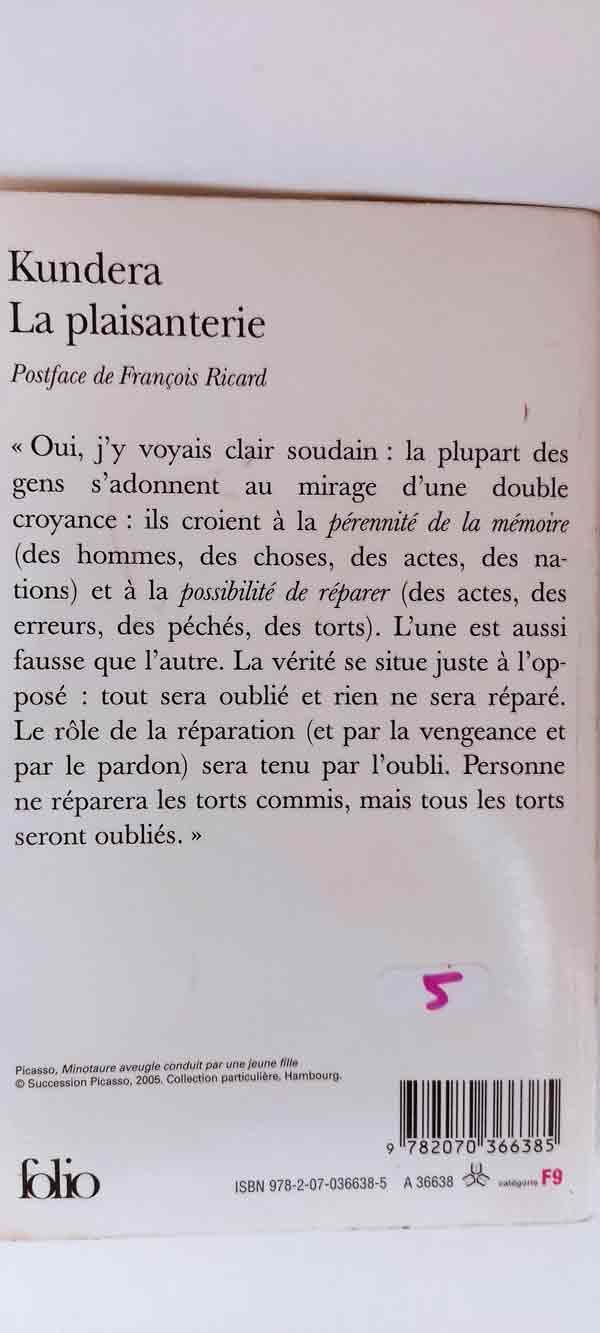 La plaisanterie : livres pas cher d'occasion, de seconde main de l'association Lire et Créer