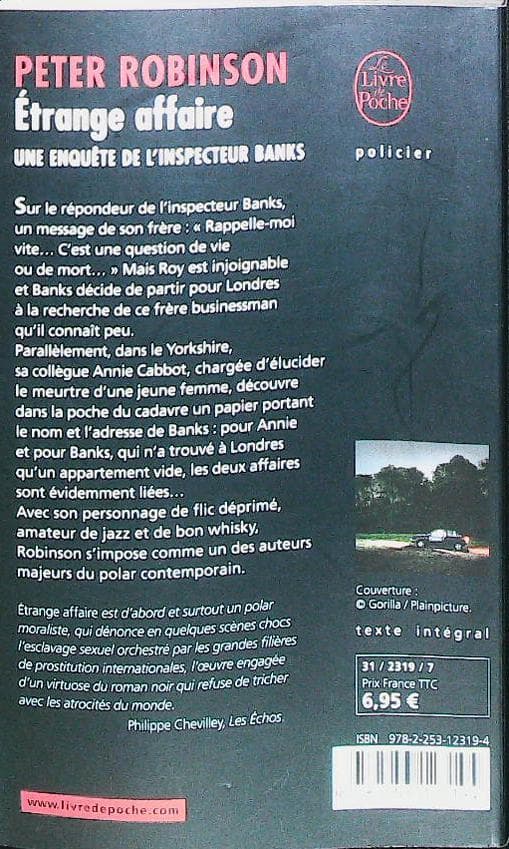 Étrange affaire : livres pas cher d'occasion, de seconde main de l'association Lire et Créer