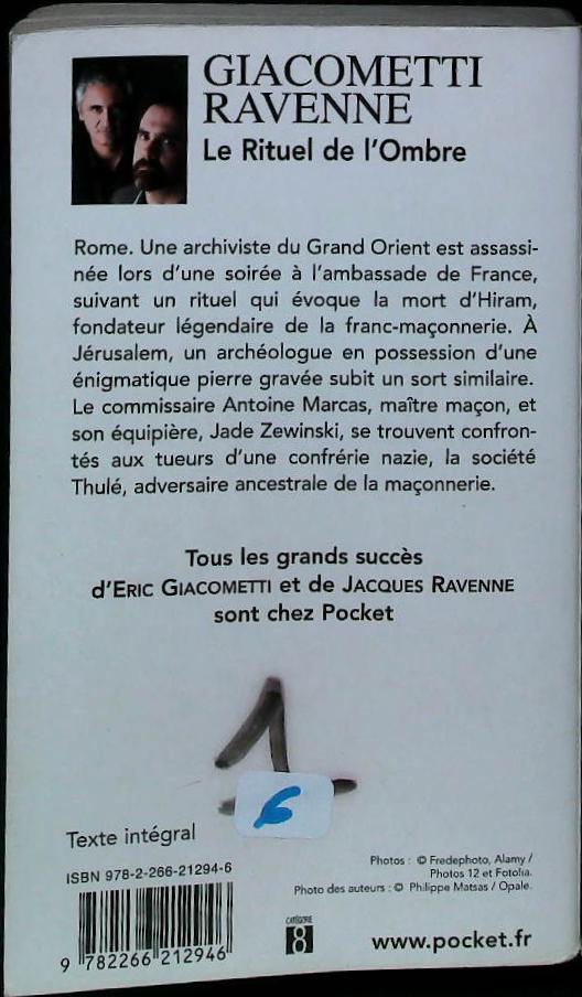Le rituel de l'ombre : livres pas cher d'occasion, de seconde main de l'association Lire et Créer