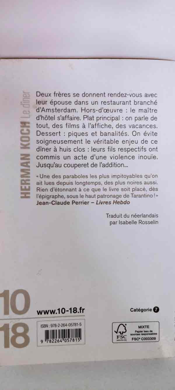 Le dîner : livres pas cher d'occasion, de seconde main de l'association Lire et Créer